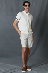 Fral Spor Erkek Chino Şort Slim Fit Bej