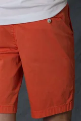 Zegler Spor Erkek Chino Şort Slim Fit Turuncu