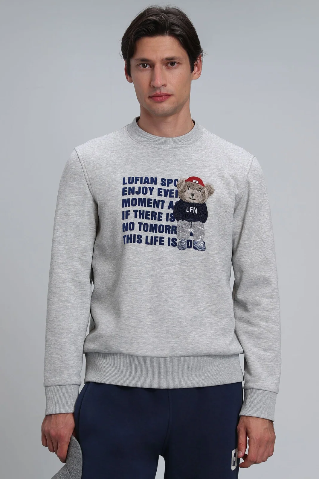 Bud Erkek Sweatshirt Gri