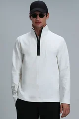 Earl Erkek Sweatshirt Kırık Beyaz
